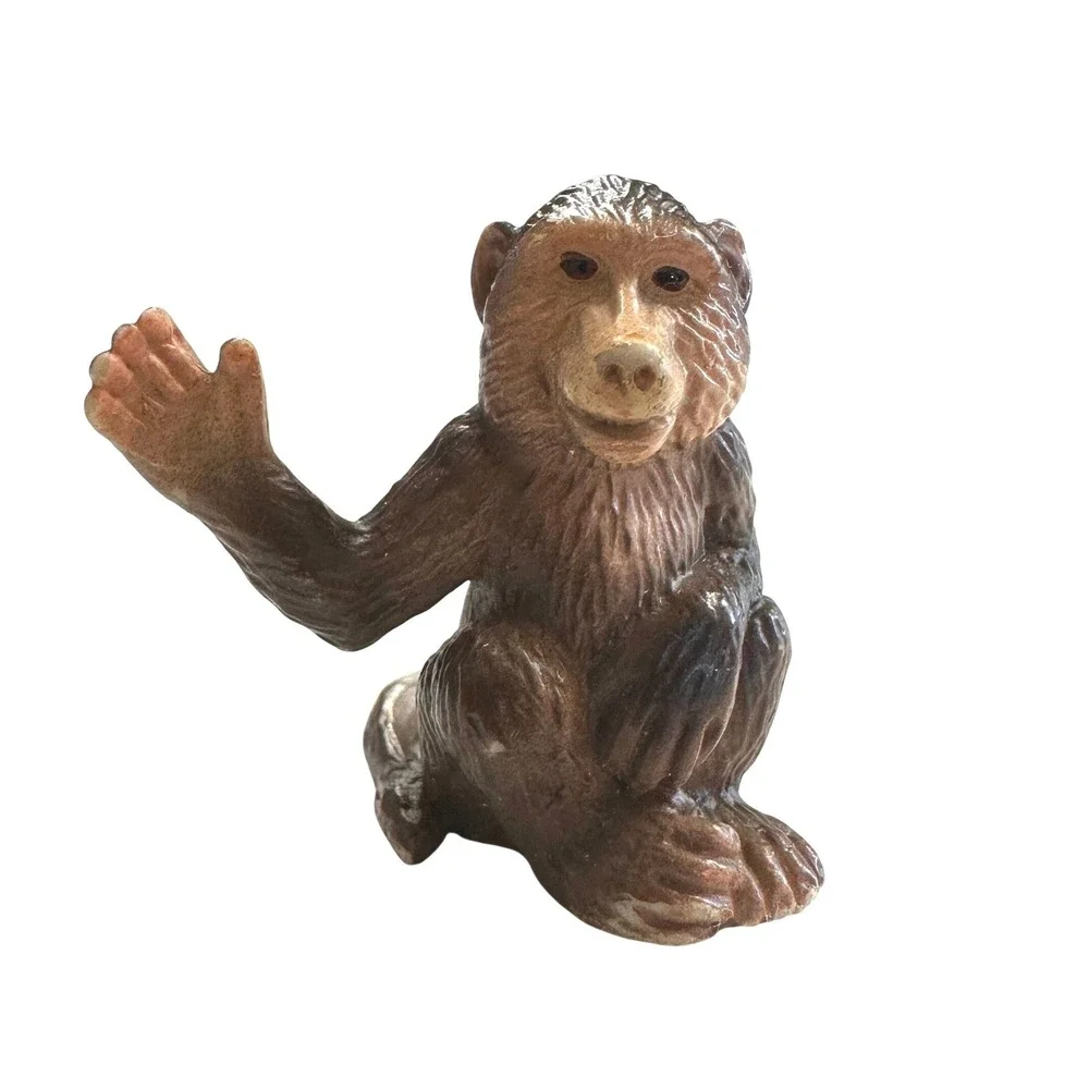Schleich Baboon Child Monkey Figurine 14309‎ Waving 2002 Animal Miniature Safari